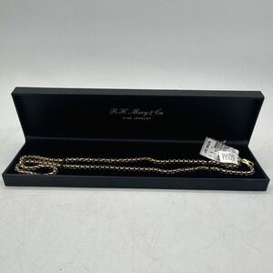 R.H. Macy & Co. Fine Jewelry 14K Gold with Sterling Silver Round Box Link Chain